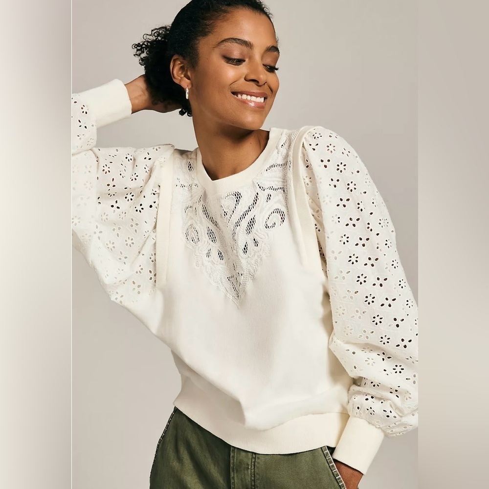 Pilcro by Anthropologie Washed Eyelet Top - Picture 3 of 7